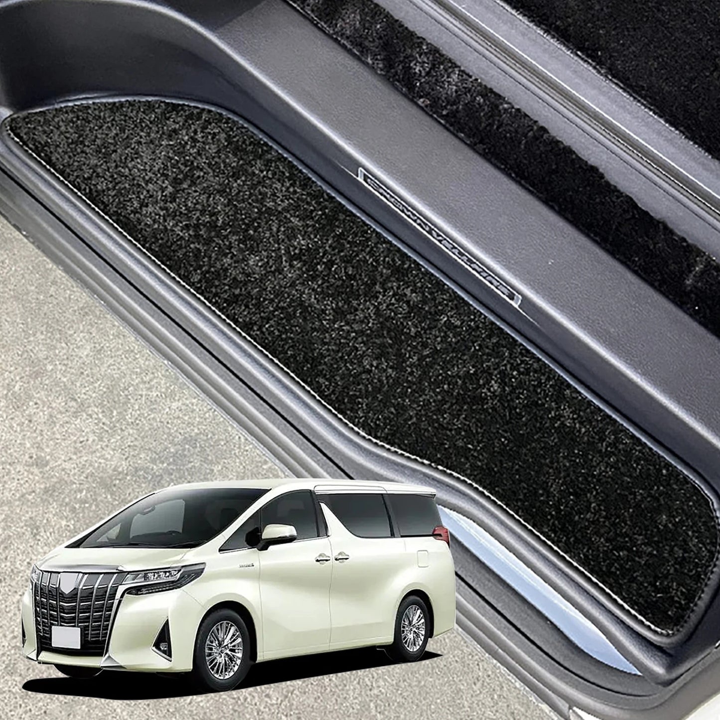 Toyota Alphard & Vellfire 30 Series Non-Slip Door Pedal Carpets – Front & Rear Foot Pads, AH30 Car Floor Protection Accessories
