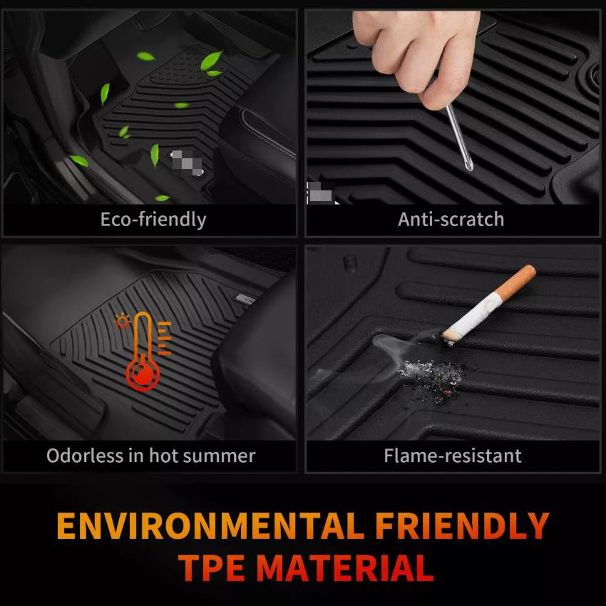 Honda Odyssey Floor Mats (2011–2017) – All-Weather TPE Waterproof Car Interior Footboard Pads