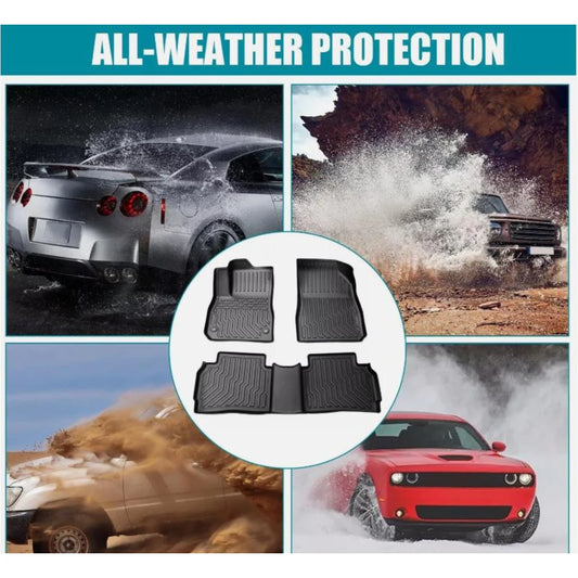3-Piece All-Weather Floor Mats for Chevy Malibu (2016–2023) – 3D TPE Rubber, Waterproof & Stain-Resistant